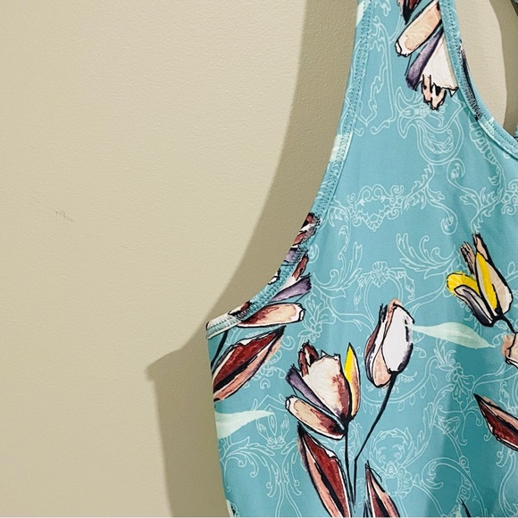 Calia by Carrie Underwood Blue Floral Workout Tank Top - Picture 3 of 6